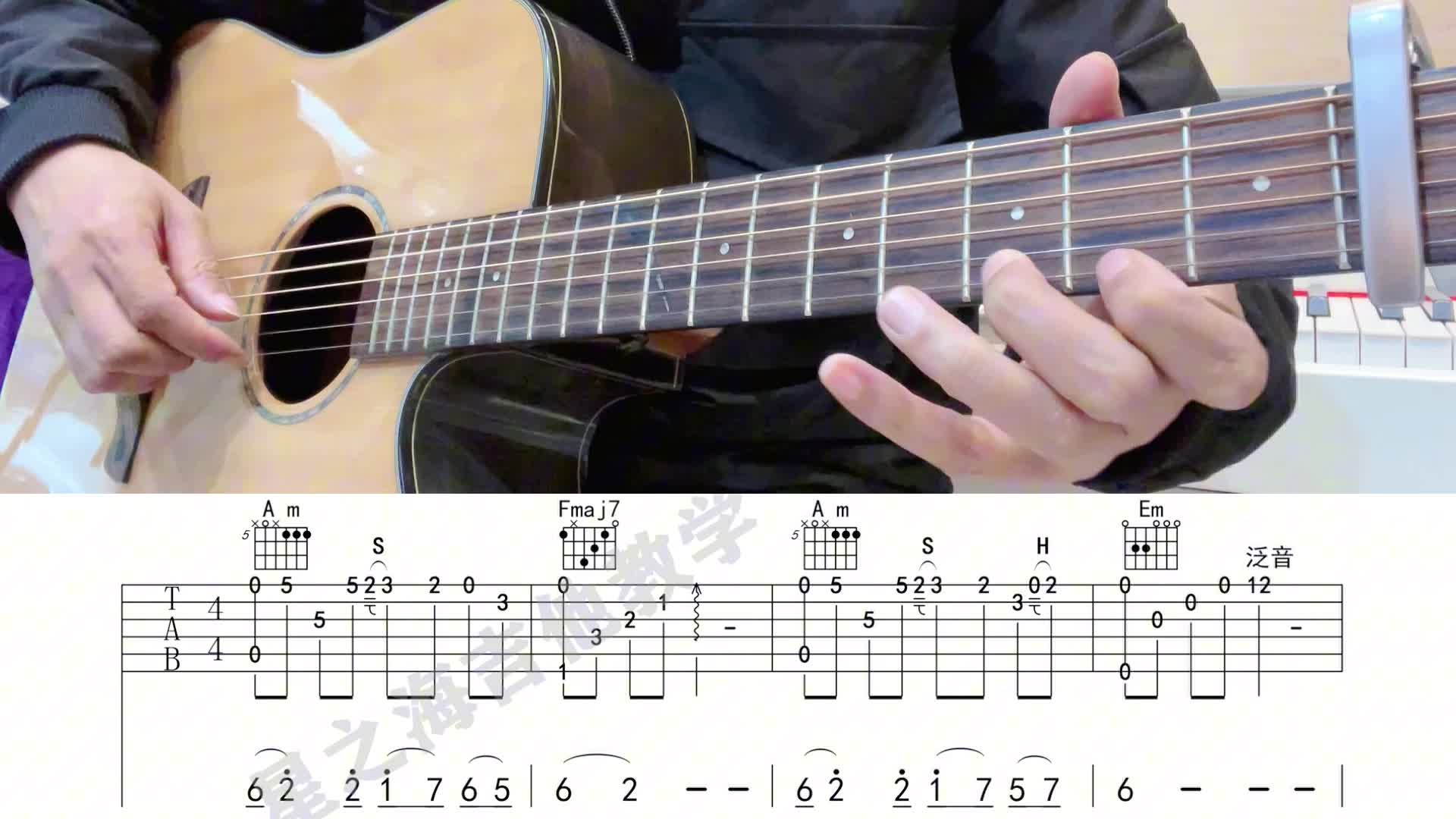 单曲速成：《九儿（电视剧《红高粱》片尾曲）》18《九儿》吉他独奏教学讲解视频缩略图