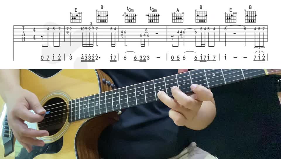 单曲速成：《光辉岁月》09 《光辉岁月》 双吉他版上部 教学讲解视频缩略图