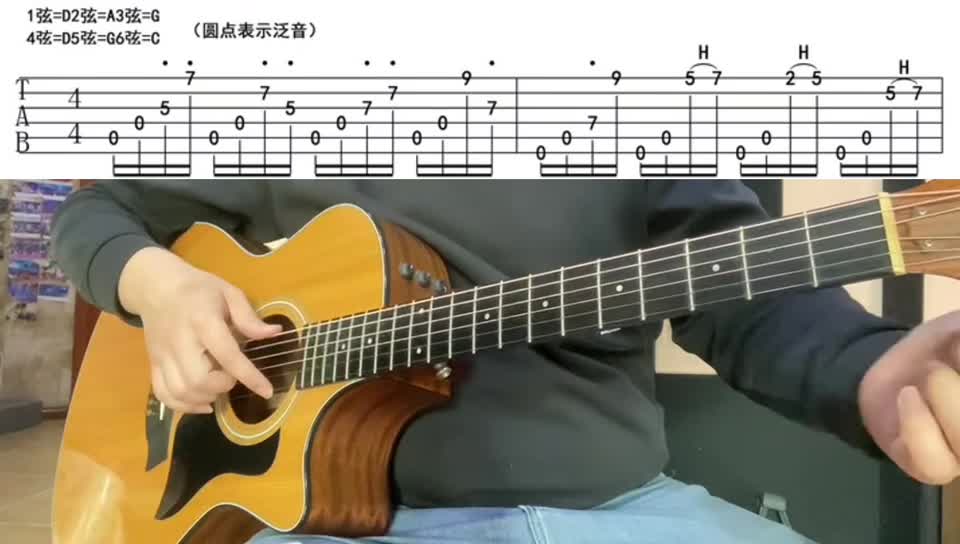 单曲速成：《青山下的白素贞》02 《青山下的白素贞 》指弹上部 教学讲解视频缩略图