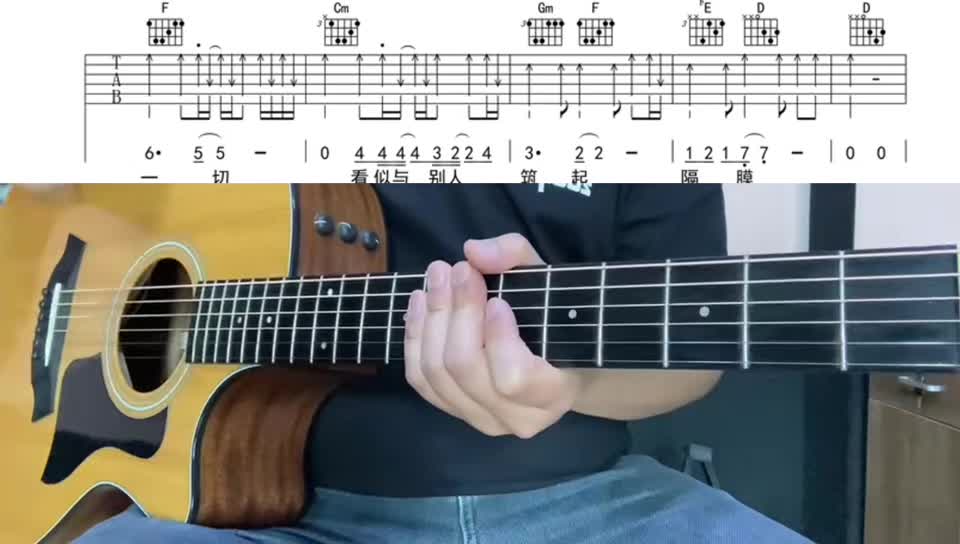 单曲速成：《再见理想》56《再见理想》双吉他版  下部  教学讲解视频缩略图