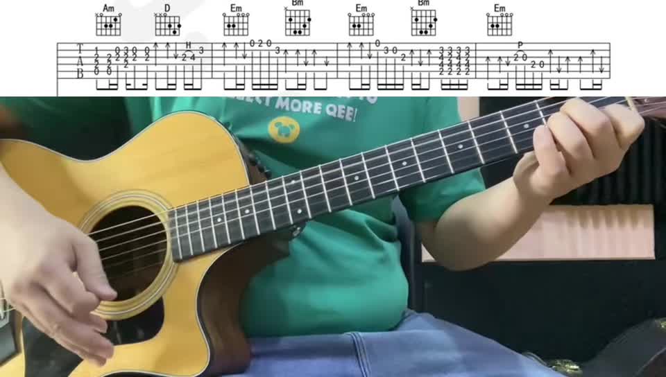 单曲速成:《挪威的森林》11 《挪威的森林》扫弦版 下部 教学讲解视频缩略图