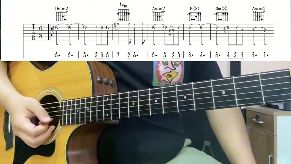 单曲速成：《同桌的你》282《同桌的你》                         双吉他版 弹唱     上部    教学讲解视频缩略图